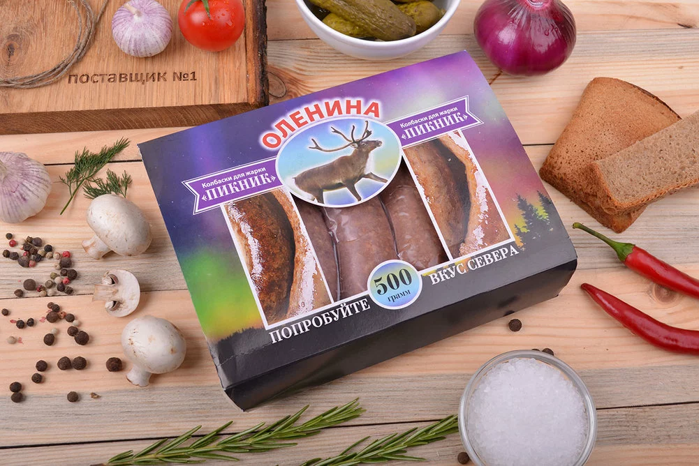  колбаски дпикник из оленины
